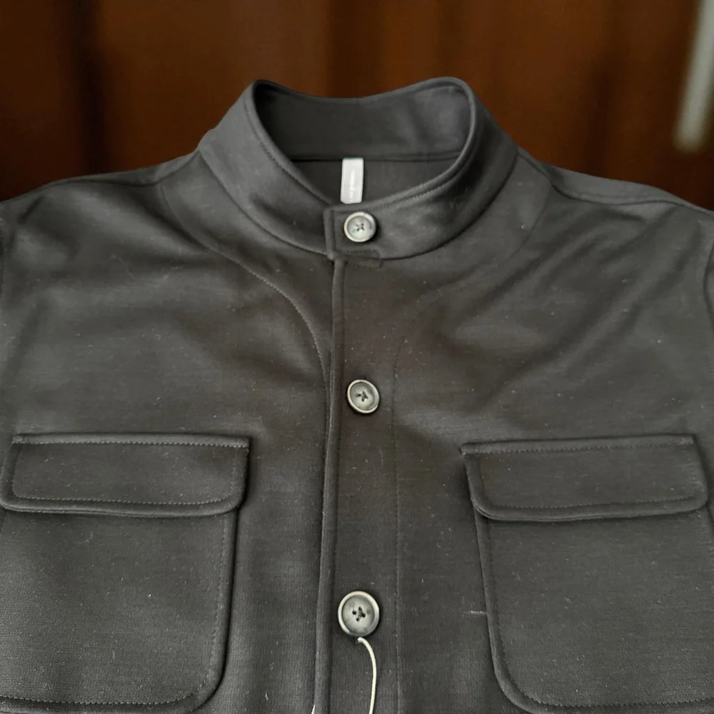 $695 - NWT - Samuelsohn Utility Jacket - Italian Reda 120's Wool - Black - 40